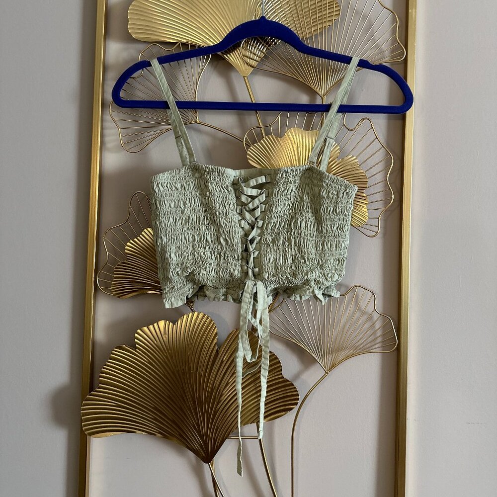 AE American Eagle Lace-Up Tube Top